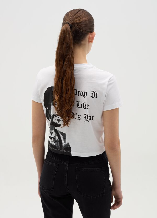 Ovs T-shirt Crop Con Stampa Snoop Dogg