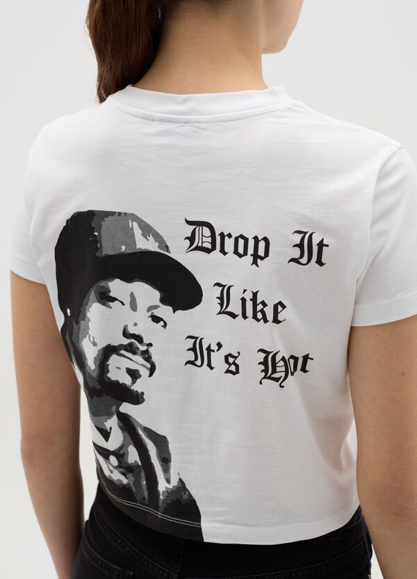 Ovs T-shirt Crop Con Stampa Snoop Dogg