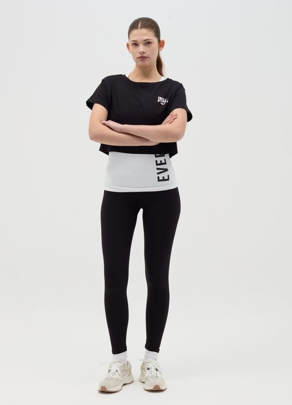 Ovs T-shirt Crop Effetto Doppio Con Stampa