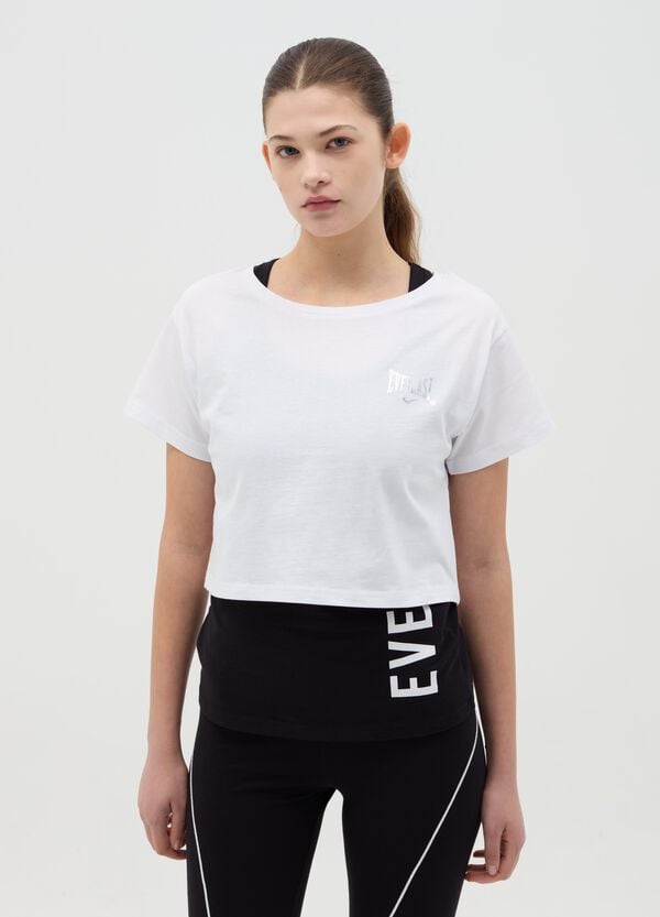 Ovs T-shirt Crop Effetto Doppio Con Stampa