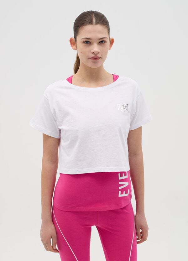 Ovs T-shirt Crop Effetto Doppio Con Stampa