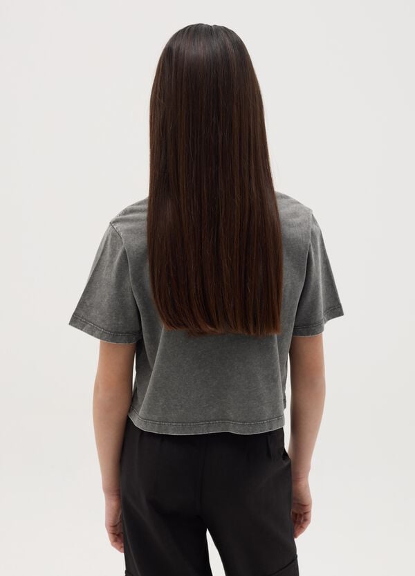 Ovs T-shirt Crop In Cotone Con Stampa "Don't Stop"