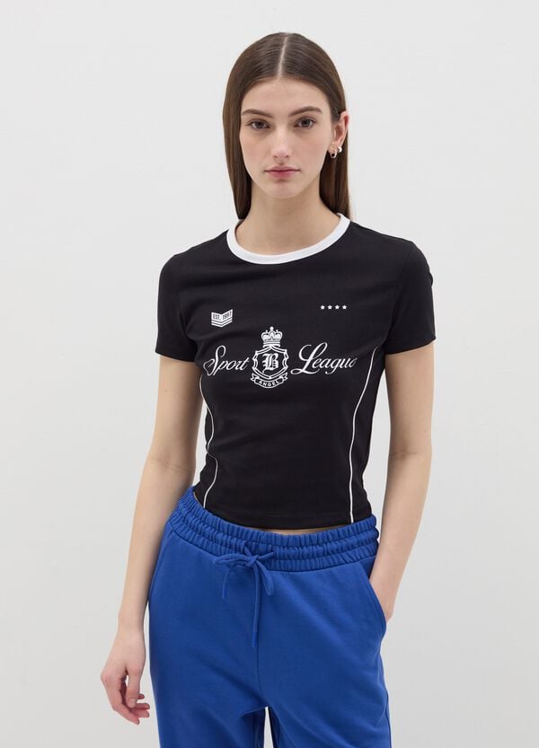 Ovs T-shirt Cropped Con Stampa