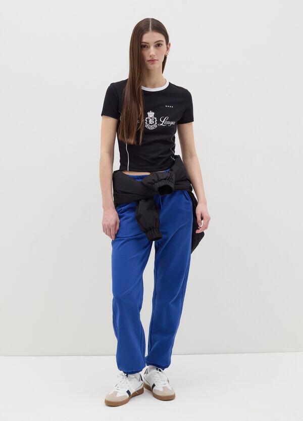 Ovs T-shirt cropped con stampa