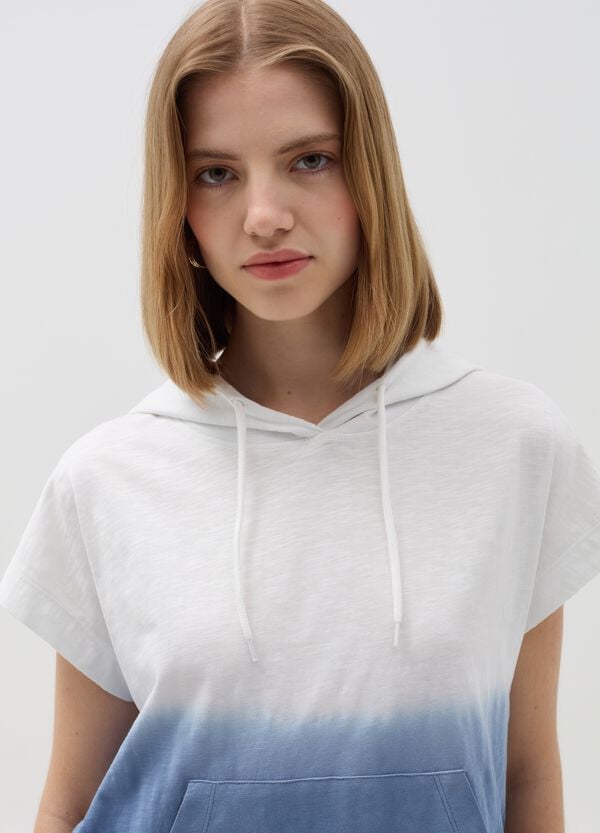 Ovs T-shirt Essential Dip Dye Con Cappuccio