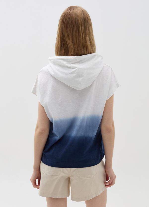 Ovs T-shirt Essential Dip Dye Con Cappuccio