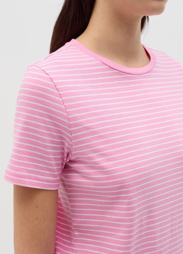 Ovs T-shirt Essential In Cotone A Righe Sottili