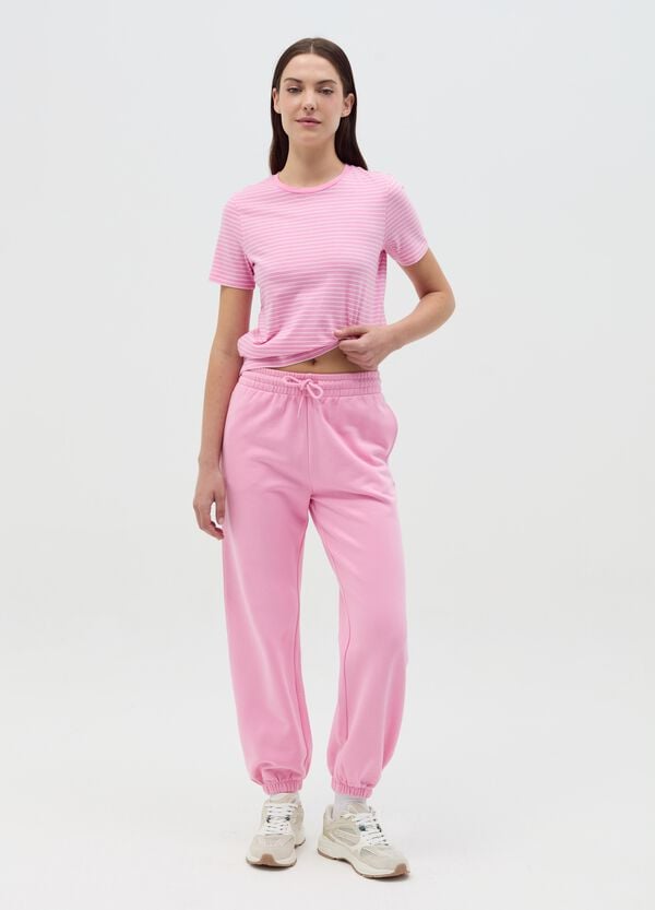 Ovs T-shirt Essential in cotone a righe sottili