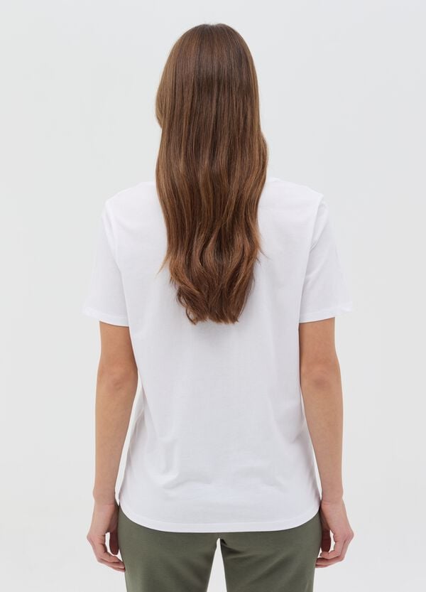 Ovs T-shirt Essential In Cotone Con Scollo A V