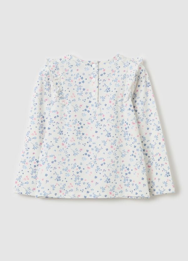 Ovs T-shirt Floreale A Maniche Lunghe Con Volant