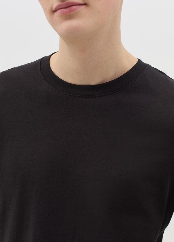Ovs T-shirt Girocollo A Maniche Lunghe In Cotone