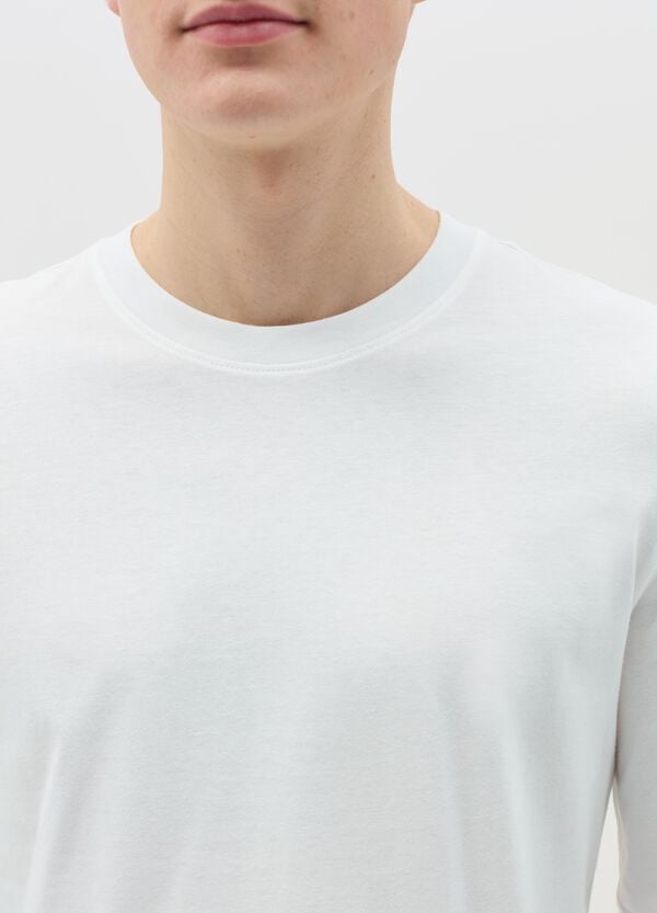 Ovs T-shirt Girocollo A Maniche Lunghe In Cotone