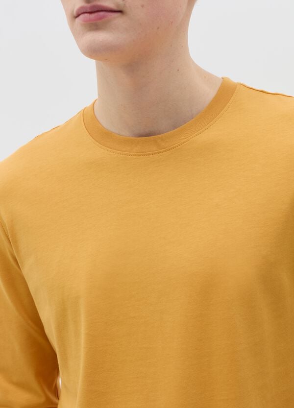 Ovs T-shirt Girocollo A Maniche Lunghe In Cotone