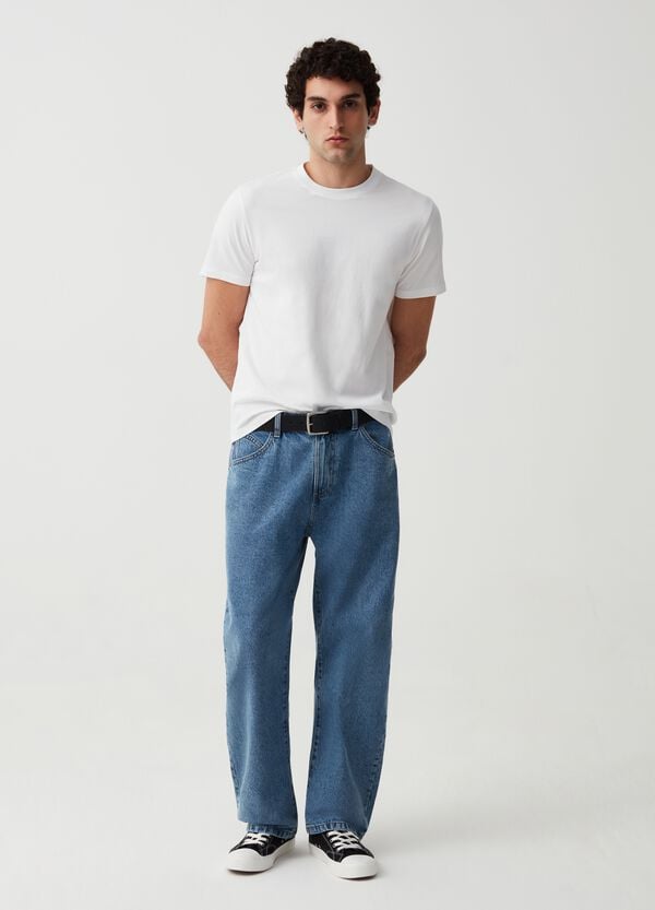Ovs T-shirt Girocollo In Cotone Bio