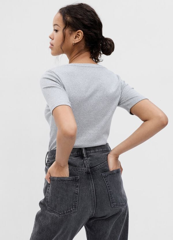 Ovs T-shirt Girocollo In Cotone E Modal Melange