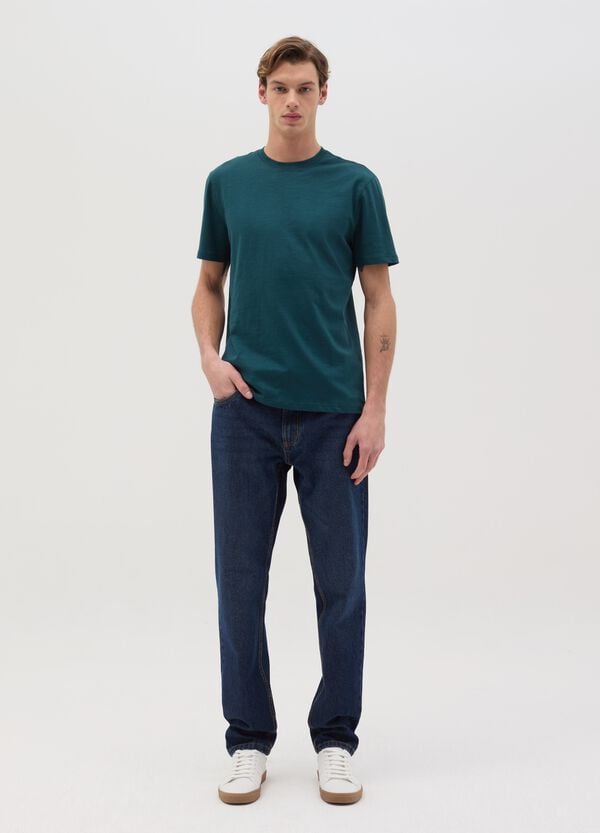 Ovs T-shirt girocollo in cotone slub