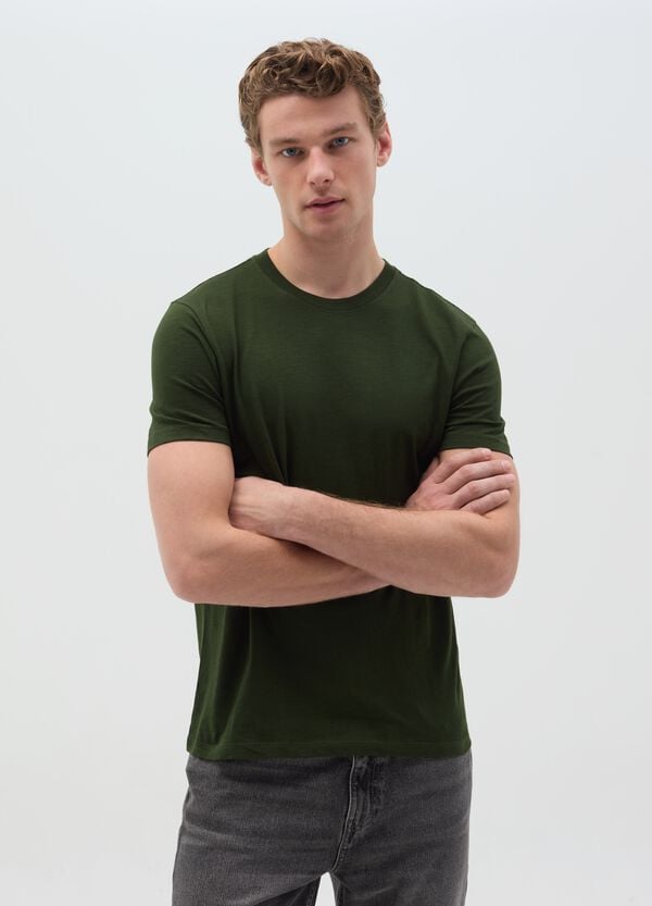 Ovs T-shirt Girocollo In Cotone Slub