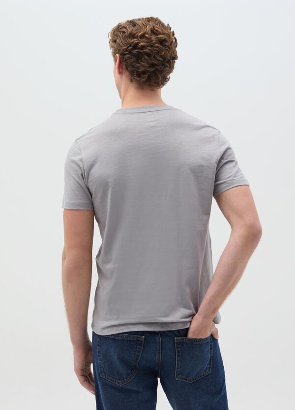 Ovs T-shirt Girocollo In Cotone Slub