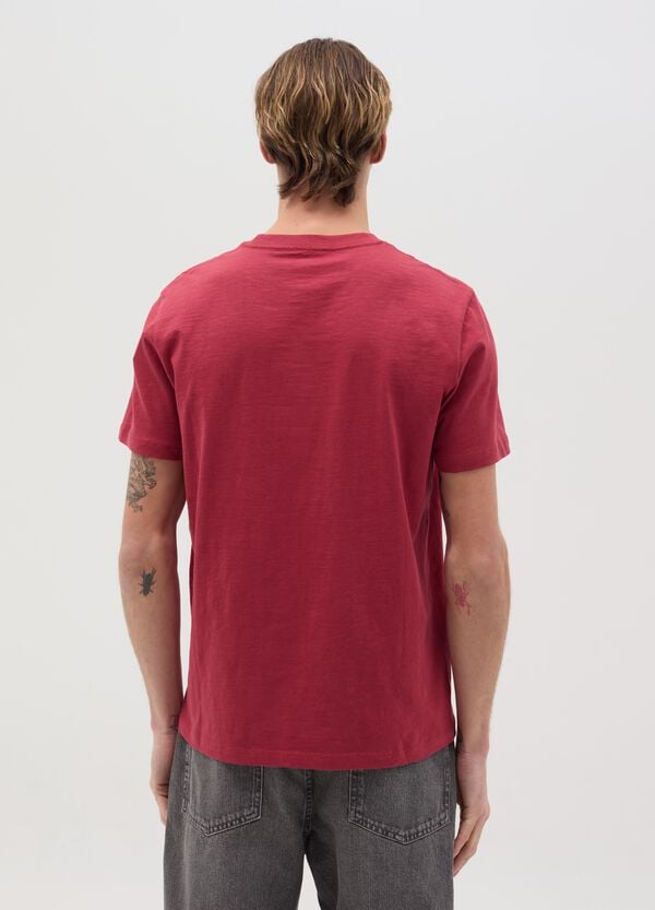 Ovs T-shirt Girocollo In Cotone Slub