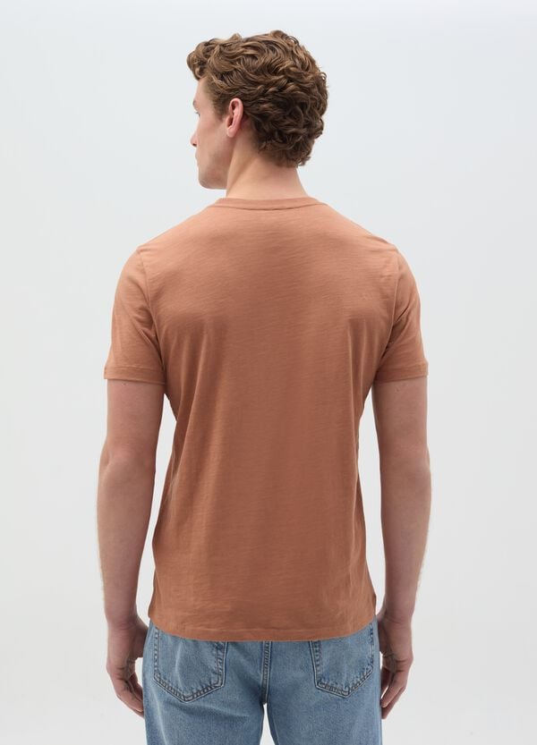 Ovs T-shirt Girocollo In Cotone Slub