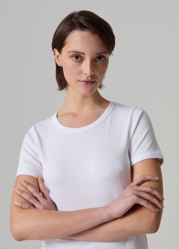 Ovs T-shirt Girocollo In Cotone Stretch