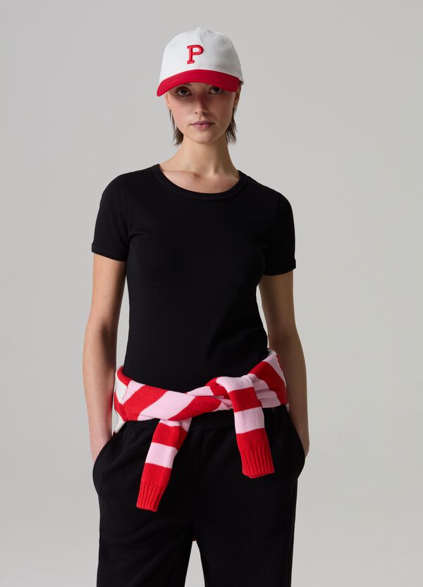 Ovs T-shirt girocollo in cotone stretch