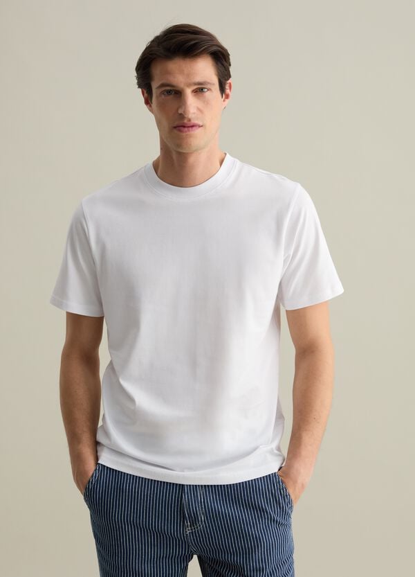 Ovs T-shirt Girocollo In Cotone Tinta Unita