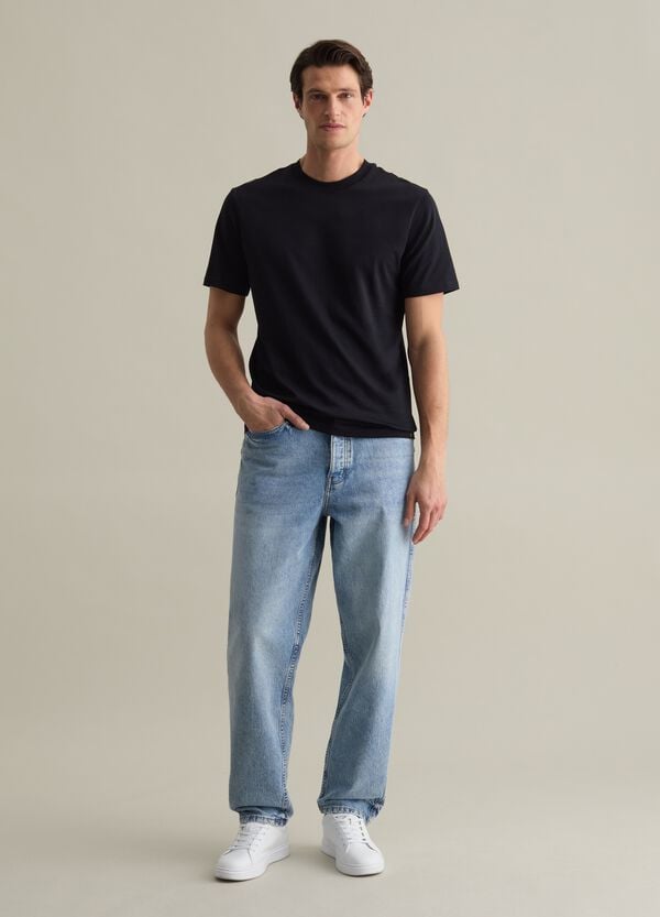 Ovs T-shirt girocollo in cotone tinta unita