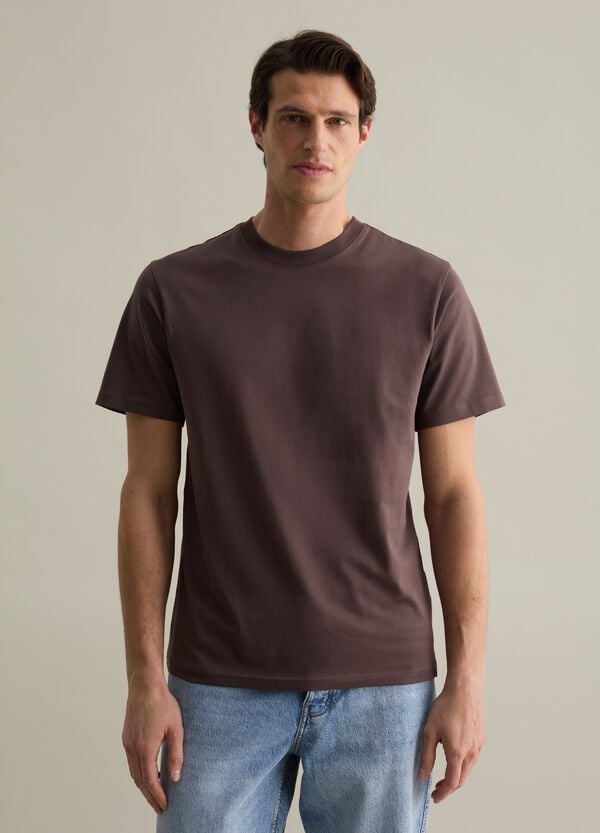 Ovs T-shirt Girocollo In Cotone Tinta Unita