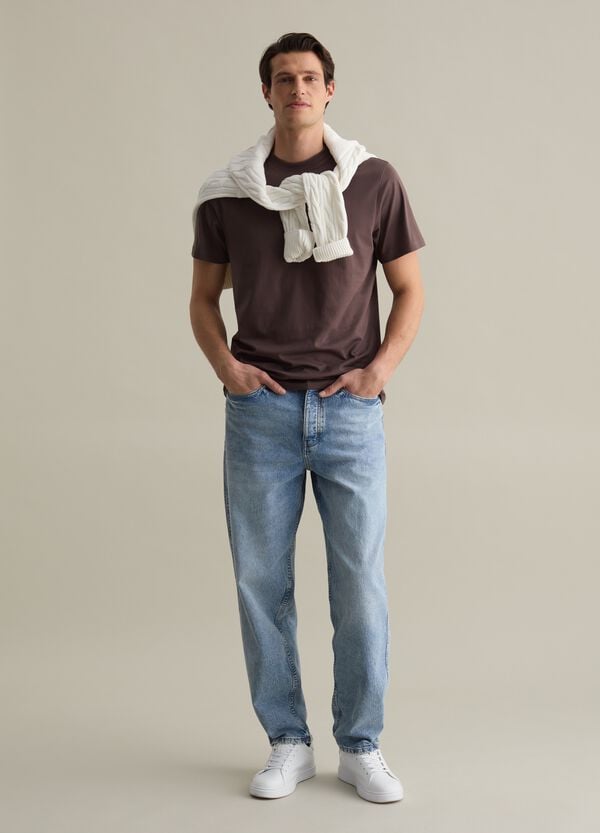 Ovs T-shirt girocollo in cotone tinta unita