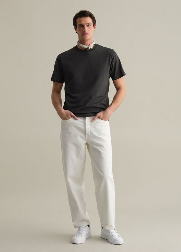 Ovs T-shirt girocollo in cotone tinta unita