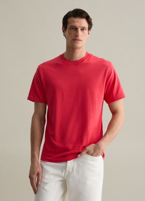 Ovs T-shirt Girocollo In Cotone Tinta Unita