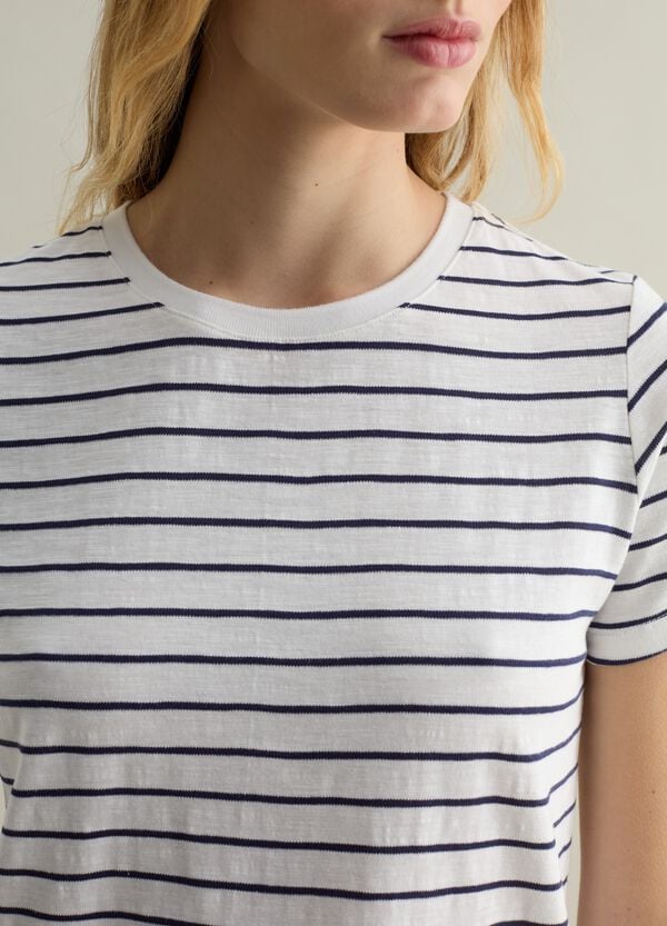 Ovs T-shirt Girocollo In Fantasia A Righe