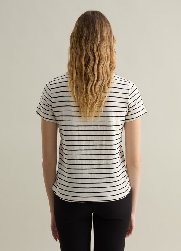 Ovs T-shirt Girocollo In Fantasia A Righe