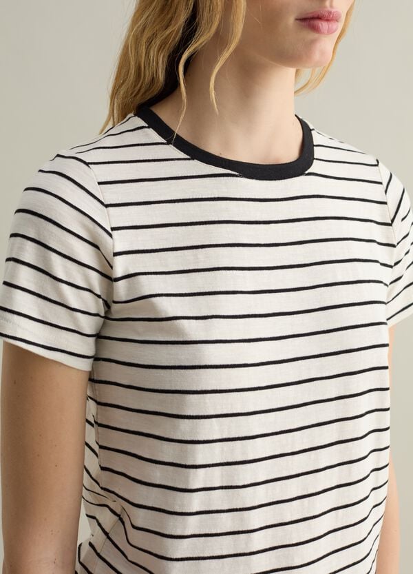 Ovs T-shirt Girocollo In Fantasia A Righe