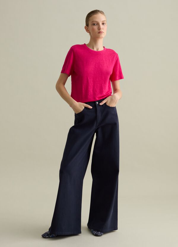 Ovs T-shirt Girocollo In Lino