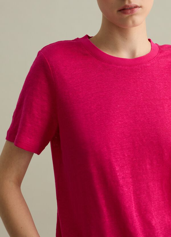 Ovs T-shirt Girocollo In Lino