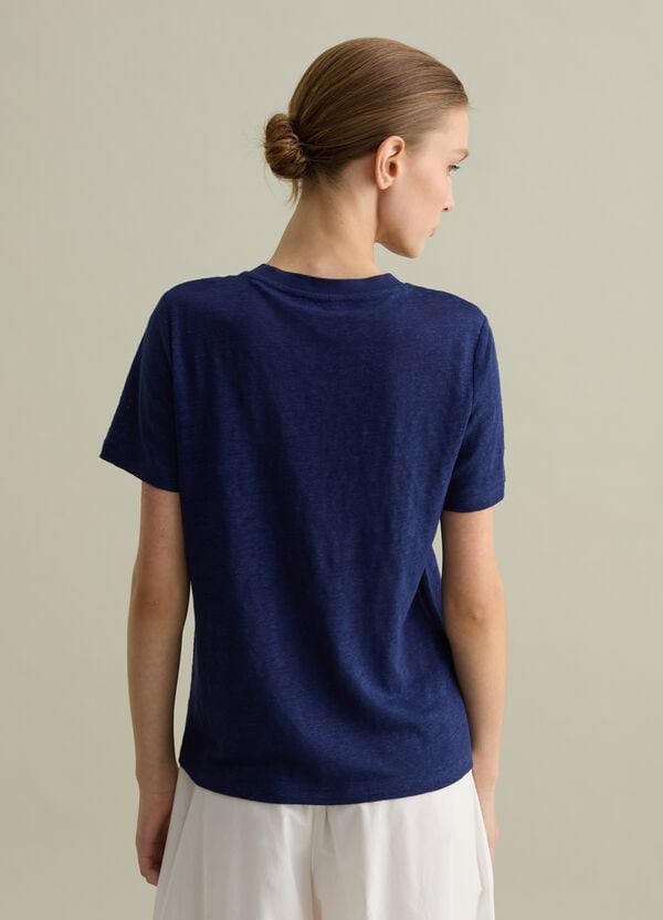 Ovs T-shirt Girocollo In Lino