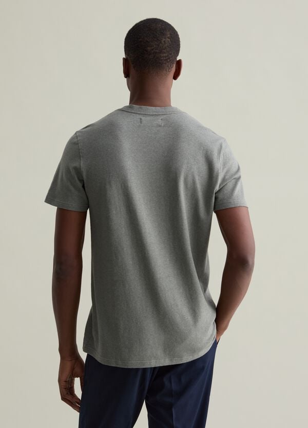 Ovs T-shirt Girocollo In Lino E Cotone