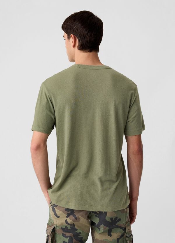 Ovs T-shirt Girocollo In Misto Lino