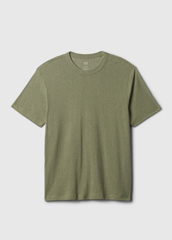 Ovs T-shirt Girocollo In Misto Lino