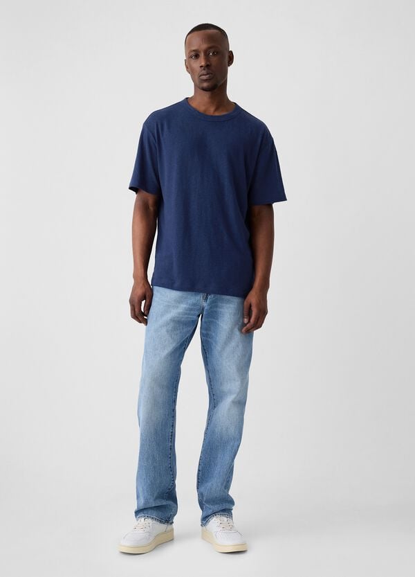 Ovs T-shirt girocollo in misto lino
