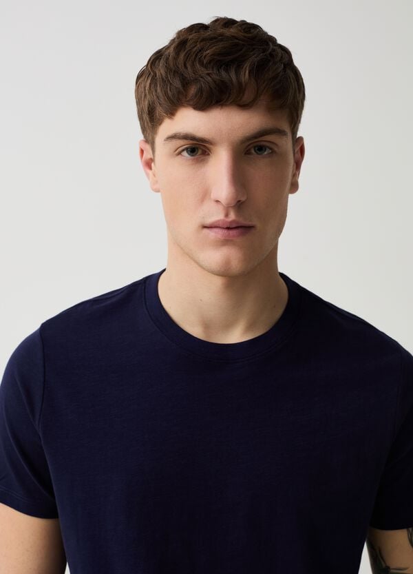 Ovs T-shirt Girocollo In Slub Jersey