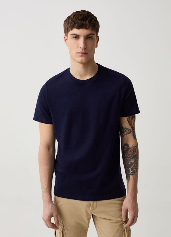 Ovs T-shirt girocollo in slub jersey