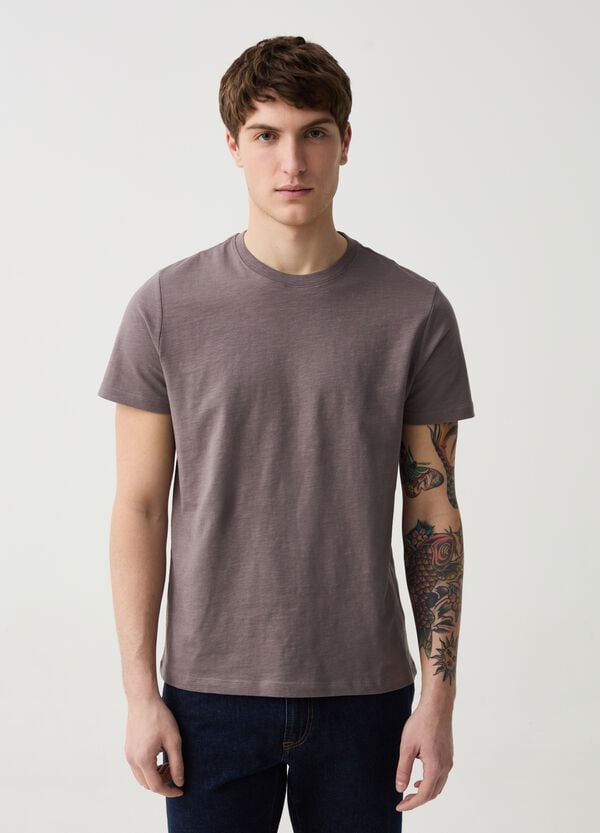 Ovs T-shirt girocollo in slub jersey