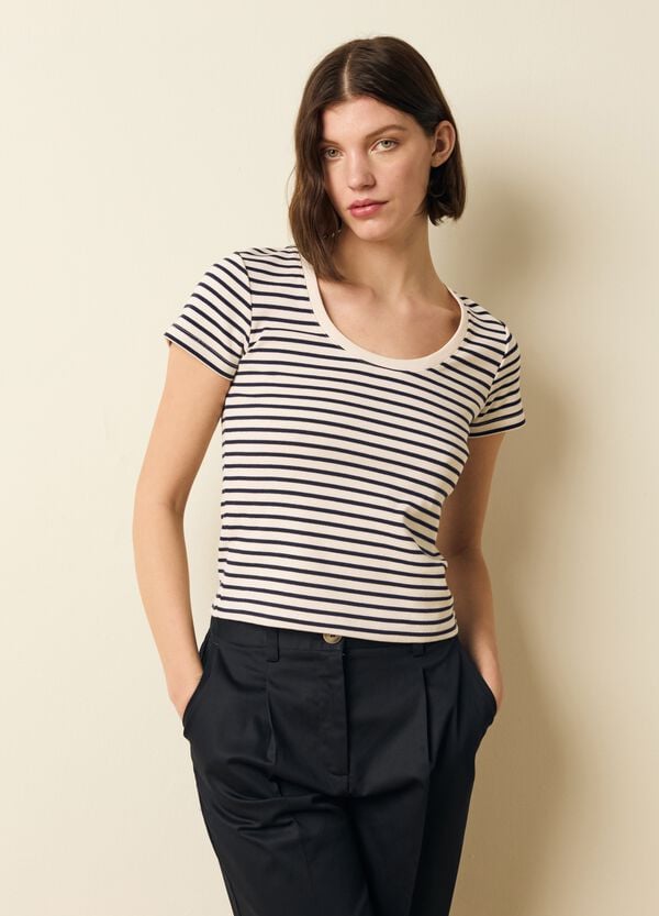 Ovs T-shirt In Cotone A Righe