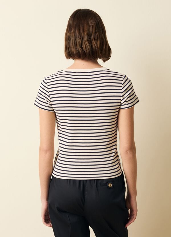 Ovs T-shirt In Cotone A Righe