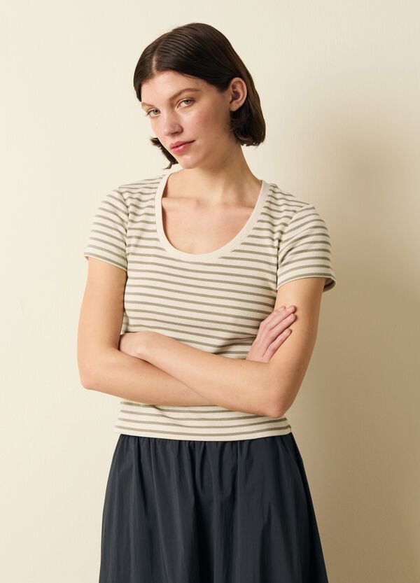 Ovs T-shirt In Cotone A Righe