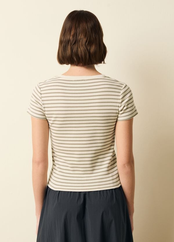 Ovs T-shirt In Cotone A Righe