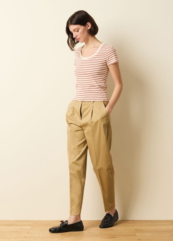 Ovs T-shirt In Cotone A Righe